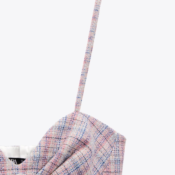 NWT Zara Checkered Crop Top, Size S - Picture 10 of 12